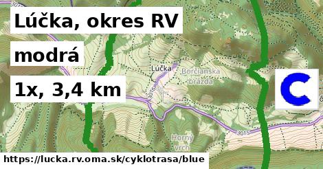 Lúčka, okres RV Cyklotrasy modrá 