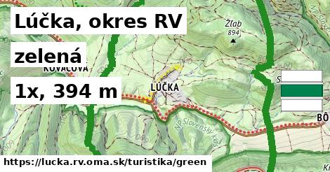 Lúčka, okres RV Turistické trasy zelená 