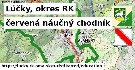 Lúčky, okres RK Turistické trasy červená náučný chodník