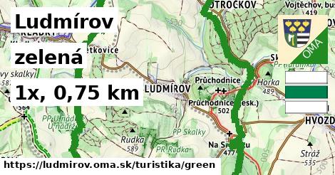 Ludmírov Turistické trasy zelená 
