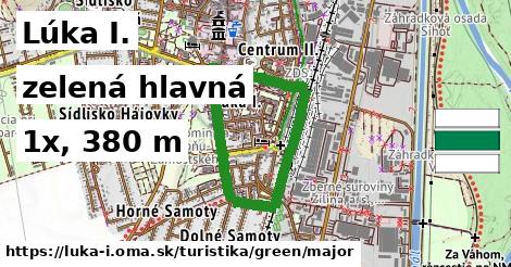 Lúka I. Turistické trasy zelená hlavná