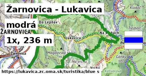Žarnovica - Lukavica Turistické trasy modrá 