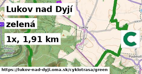 Lukov nad Dyjí Cyklotrasy zelená 