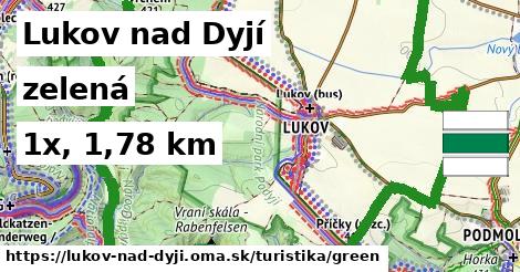 Lukov nad Dyjí Turistické trasy zelená 
