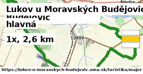 Lukov u Moravských Budějovic Turistické trasy hlavná 
