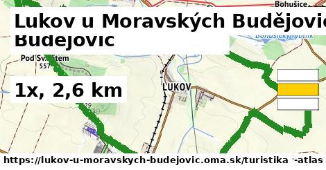 Lukov u Moravských Budějovic Turistické trasy  