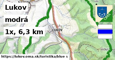 Lukov Turistické trasy modrá 