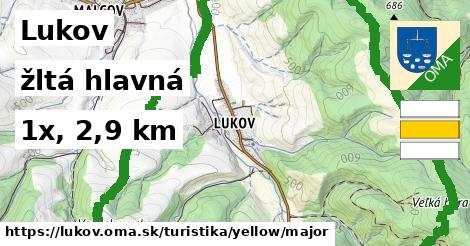 Lukov Turistické trasy žltá hlavná