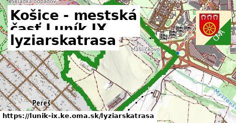 Košice - mestská časť Luník IX Lyžiarske trasy  