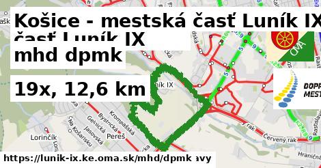 Košice - mestská časť Luník IX Doprava dpmk 