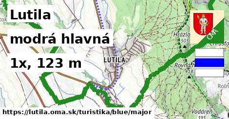 Lutila Turistické trasy modrá hlavná