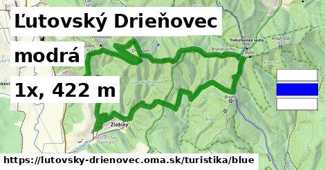 Ľutovský Drieňovec Turistické trasy modrá 