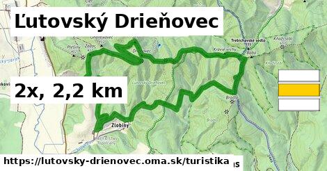 Ľutovský Drieňovec Turistické trasy  
