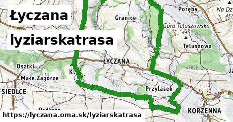 Łyczana Lyžiarske trasy  
