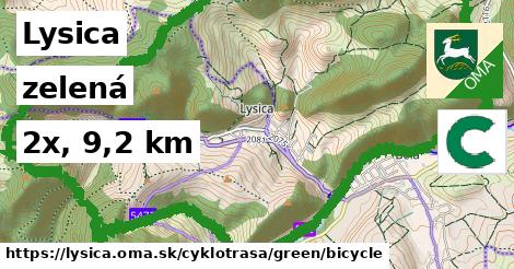 Lysica Cyklotrasy zelená bicycle