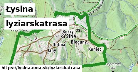 Łysina Lyžiarske trasy  