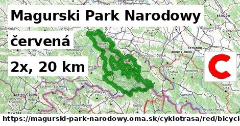 Magurski Park Narodowy Cyklotrasy červená bicycle