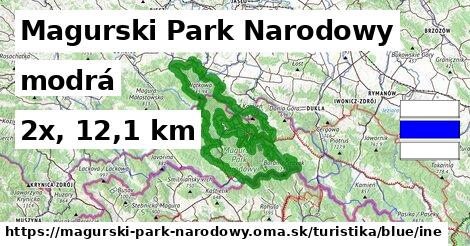 Magurski Park Narodowy Turistické trasy modrá iná