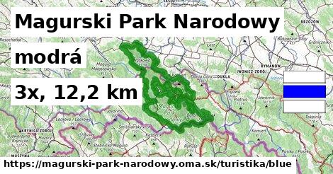 Magurski Park Narodowy Turistické trasy modrá 