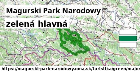 Magurski Park Narodowy Turistické trasy zelená hlavná