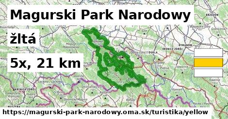 Magurski Park Narodowy Turistické trasy žltá 