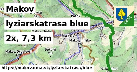 Makov Lyžiarske trasy modrá 