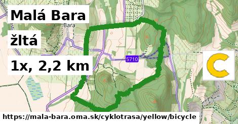 Malá Bara Cyklotrasy žltá bicycle