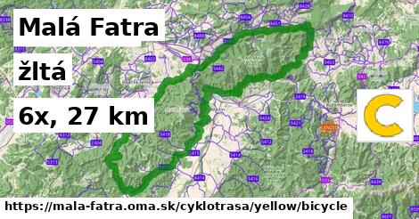 Malá Fatra Cyklotrasy žltá bicycle