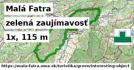 Malá Fatra Turistické trasy zelená zaujímavosť