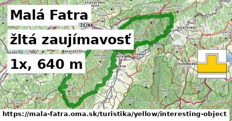 Malá Fatra Turistické trasy žltá zaujímavosť