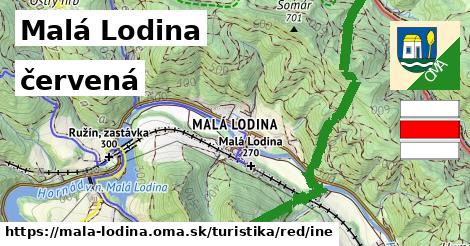 Malá Lodina Turistické trasy červená iná