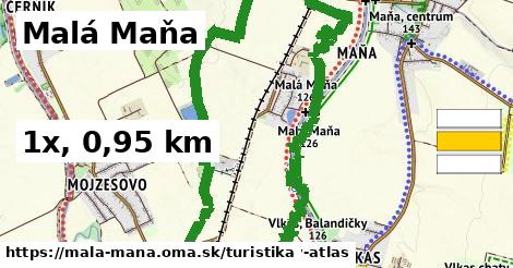 Malá Maňa Turistické trasy  