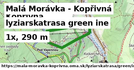 Malá Morávka - Kopřivná Lyžiarske trasy zelená iná