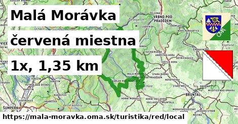 Malá Morávka Turistické trasy červená miestna