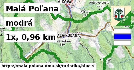 Malá Poľana Turistické trasy modrá 