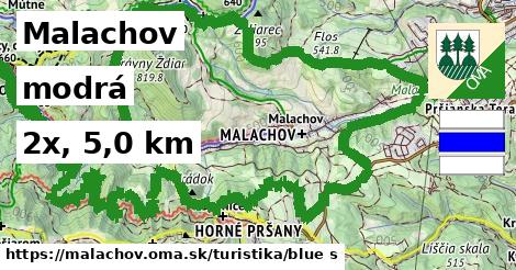 Malachov Turistické trasy modrá 