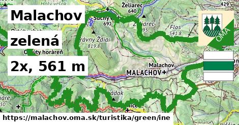 Malachov Turistické trasy zelená iná