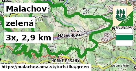 Malachov Turistické trasy zelená 