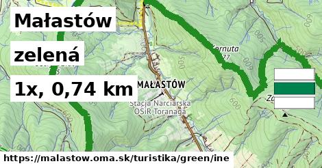 Małastów Turistické trasy zelená iná