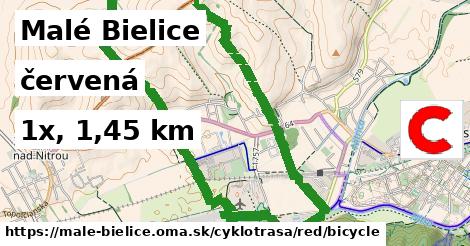 Malé Bielice Cyklotrasy červená bicycle