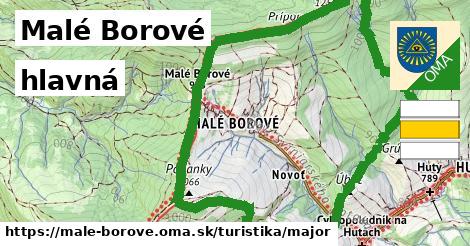 Malé Borové Turistické trasy hlavná 