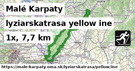 Malé Karpaty Lyžiarske trasy žltá iná