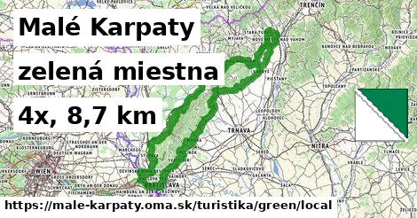 Malé Karpaty Turistické trasy zelená miestna