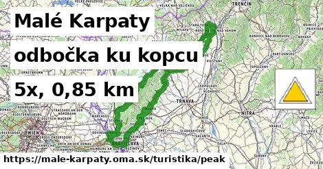 Malé Karpaty Turistické trasy odbočka ku kopcu 