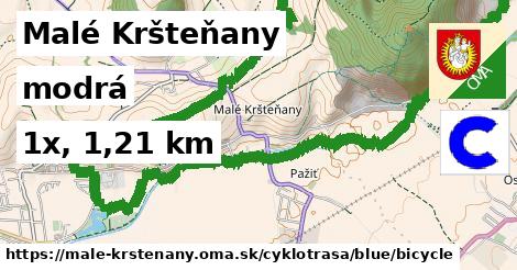 Malé Kršteňany Cyklotrasy modrá bicycle