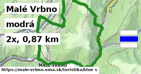Malé Vrbno Turistické trasy modrá 
