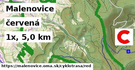 Malenovice Cyklotrasy červená 