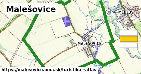 Malešovice Turistické trasy  