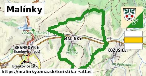 Malínky Turistické trasy  