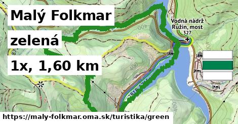 Malý Folkmar Turistické trasy zelená 